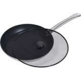 Benson Ronde spatdeksel - Ø 29 cm - met kunststof knop - zwart