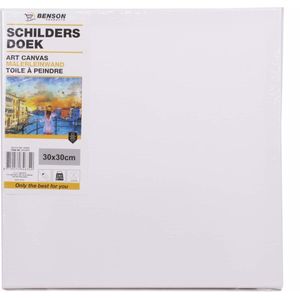 Benson Schildersdoek - 30 x 30 cm - blanco canvas - katoen - 280 grams