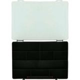 Benson Opbergdoos/sorteerdoos - 10-vaks - kunststof - grijs - 30 x 22 cm opbergkoffer met vakken