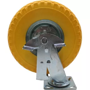 4 x steekwagenwiel in set, antilek, 3.00-4 rubberband, stalen velg, 25 mm as, 100 kg, 260x85 mm, zwart