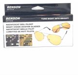 Benson Nachtzicht Bril Pilotenbril - Geel