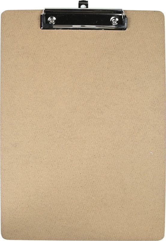 Benson Stijlvol houten klembord - A4 formaat - ergonomisch ontwerp - met ophangpunt - 230 × 320 mm