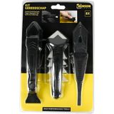 Benson Kitspatel set - 8-delig - Flexibel kunststof en metalen schraper - Inclusief radius opzetstukken
