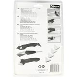 Benson Kitspatel set - 8-delig - Flexibel kunststof en metalen schraper - Inclusief radius opzetstukken