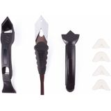 Benson Kitspatel set - 8-delig - Flexibel kunststof en metalen schraper - Inclusief radius opzetstukken