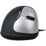 R-GO Tools RGOHELA Ergonomische muis USB Maat: L Optisch Zwart, Zilver 4 Toetsen 3500 dpi Ergonomisch