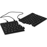R Go Tools Split - Ergonomisch toetsenbord - Ultradun - Met aparte toetsensets - QWERTY-configuratie (VS) - Bedraad USB - Plug & Play - Zwart RGOSP-USWIBL
