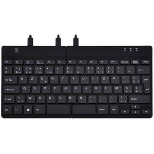 R-Go Split - ergonomisch toetsenbord - ultradun - met aparte toetssets - AZERTY configuratie (BE) - bedraad USB - plug & play - zwart