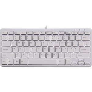 R-Go Compact Toetsenbord - Platten toetsen - USB Bedraad - QWERTY (UK) - Wit