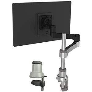 R-Go Tools Zepher 4 C2 - Circulaire enkele monitorarm met bureaubevestiging - 0-8 kg - Zwart/ Zilver