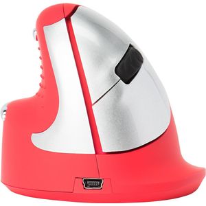 R Go Tools HE Sport Mouse Ergonomische muis – verticaal model – Bluetooth – voor linkshandigen – preventie van muizen- en epicondylite – medium (handlengte 165 – 185 mm) – rood