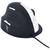 R-Go HE Break Mouse, Ergonomische verticale muis, Linkshandig, Ingebouwd Anti-RSI-Software, Groot (Handlengte ≥ 185mm), Windows/ Mac/ Linux, Bedraad, Zwart
