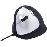 R-Go Tools - HE Break - Muis - Zilver - Linkshandig - Bedraad