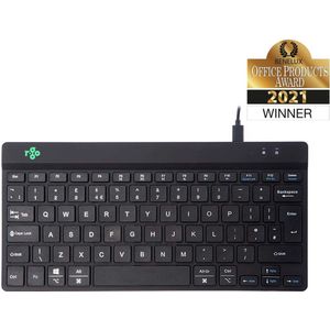 R-Go Tools R-Go Compact Break Toetsenbord, QWERTY (UK), zwart, bedraad