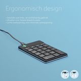 R-Go Numpad Break, Met pauzesoftware, Numeriek toetsenbord , Bedraad, Zwart