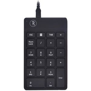 R-Go Numpad Break, Met pauzesoftware, Numeriek toetsenbord , Bedraad, Zwart