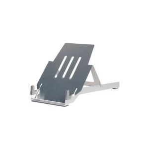 R-Go Tools Laptophouder R-Go Riser Basic, inklapbare en verstelbare laptopverhoger, aluminium, zilver