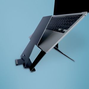 R-Go Laptopstandaard 10-20"" Max.5KG Alu Riser zwart