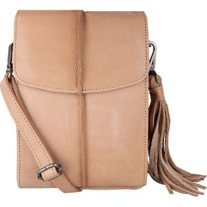 Chabo Bags leren crossbody tas Mover zand