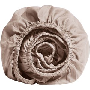 Yumeko hoeslaken katoen satijn dusty roze 180x200x30 - Bio, eco & fairtrade