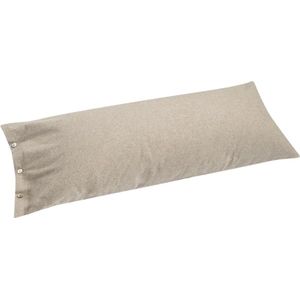 Yumeko kussensloop velvet flanel stone bruin Biologisch & ecologisch 1 stuk