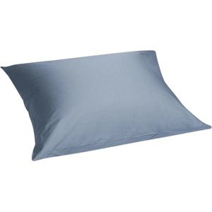 Yumeko Kussensloop Katoen Satijn Faded Blauw 60x70 - Bi - Eco & Fairtrade - 1 Stuk