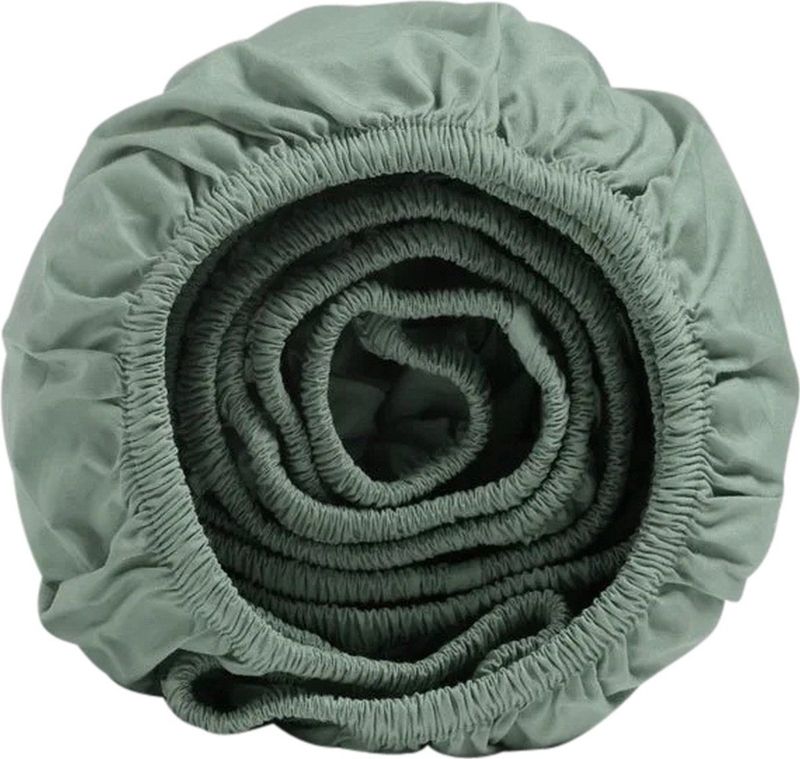 Yumeko - Hoeslaken - Jade Groen - 100% Biologisch Katoen