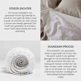 Yumeko hoeslaken gewassen linnen wit 180x200x30 - Biologisch & ecologisch