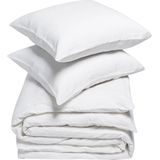 Yumeko overtrekset gewassen linnen wit 240x220 + 2/60x70 - Biologisch & ecologisch