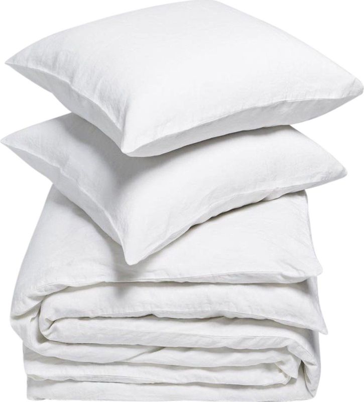 Yumeko overtrekset gewassen linnen wit 240x220 + 2/60x70 - Biologisch & ecologisch