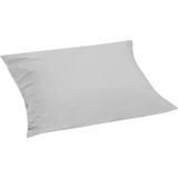 Yumeko kussensloop percal misty grijs 50x60 - Bio, eco & fairtrade - 1 stuk