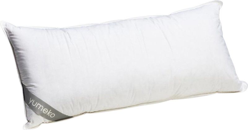 Yumeko hoofdkussen dons 40x80 medium - Biologisch & ecologisch
