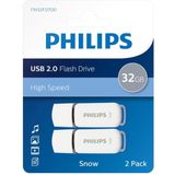 Philips FM32FD70D - USB 2.0 32GB - Snow Edition - Grijs - 2 stuks