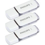 Philips FM32FD70E - USB 2.0 32GB - Snow Edition - Grijs - 3 stuks