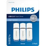 Philips FM32FD70E - USB 2.0 32GB - Snow Edition - Grijs - 3 stuks