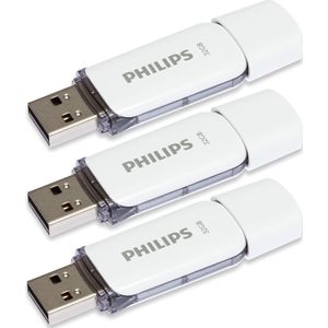 Philips FM32FD70E - USB 2.0 32GB - Snow Edition - Grijs - 3 stuks