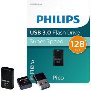 Philips FM12FD90B Pico Edition - 128 GB - USB 3.0 - Keychain - Zwart