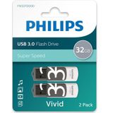 Philips FM32FD00D - USB 3.0 32GB - Vivid - Grijs - 2 stuks