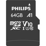 Philips FM64MP45B - Micro SDXC kaart 64GB incl. adapter - Class 10 - UHS-I U1