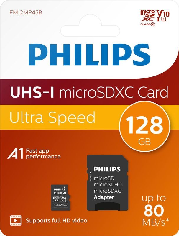 Philips Micro SDXC Class 10 UHS-I U1 128GB