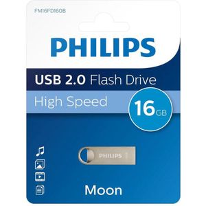 Philips USB 2.0 16GB Vintage Maan Zilver