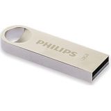 Philips USB-stick 128 GB USB 2.0 Flash Drive Moon Edition voor pc, laptop, lezen tot 20 MB/s metalen sleutelring