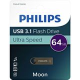 Philips FM64FD165B Moon Edition - 64 GB - USB 3.1 - Aluminium - Antraciet