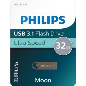 Philips Moon Edition FM64FD165B 3.1, 64 GB, USB Stick, Aluminium - Antraciet-grijs