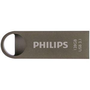 Philips Moon Edition High Speed 3.1 USB-stick 128 GB voor PC, laptop, computer, leessnelheid tot 180 MB/s, aluminium, sleutelhanger