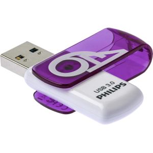 Philips Vivid 3.0 USB Stick 64GB – High Speed Design Speicherstick 64 GB – Lesen: 120MB/s, Schreiben: 20MB/s, FM64FD00B/00, violett