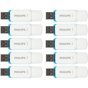 Philips Snow Edition 2.0 USB flash drive 10x 16 GB voor PC, laptop, computer gegevensopslag, leessnelheid tot 21 MB/s