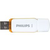 Philips FM12FD70B USB Stick Flash Drive - 128 GB - USB 2.0 - Snow Edition - Sunrise Orange - Wit