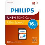 Philips FM16SD45B - SDHC kaart 16GB - Class 10 - UHS-I U1