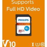 Philips FM16SD45B - SDHC kaart 16GB - Class 10 - UHS-I U1